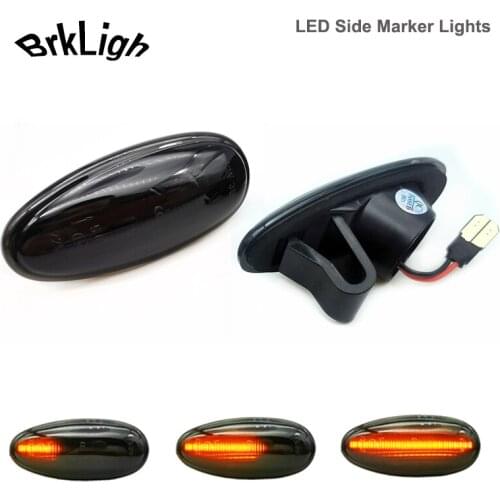 2pcs Dynamic LED Front Fender Side Marker Light Tuan Signal Lamps For Mitsubishi Eclipse Outlander I-Miev Pajero Galant Lancer