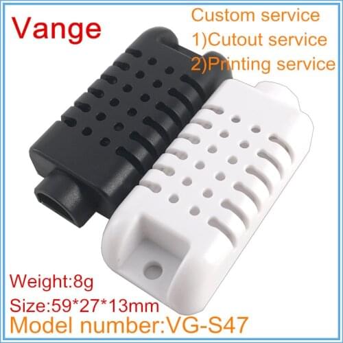 2pcs/lot molding case IP54 ABS plastic instrument box two color available for smoke detector PCB 59*27*13mm