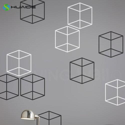 20pcs/set DIY Cubes Pattern Home Decoration Wall Decal Geometric Patterns Vinyl Decal Wall Stickers Wall Art Home Decor A-34