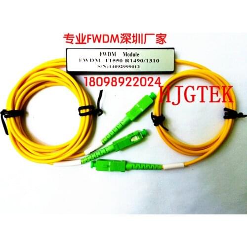 3 Ports EPON 3mm 1M ABS Box SC/APC T1550 R1310/1490 FWDM Module Filter Wavelength Division Multiplexer