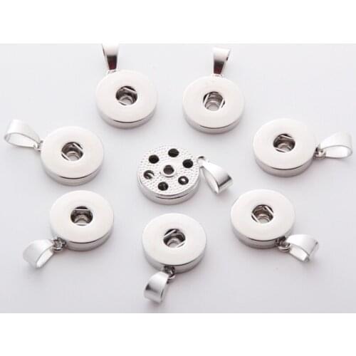 50pcs/lot wholesale DIY Snap jewelry High Quality Metal Button Charm Pendant For Necklace Fit Diy 18mm Snap Button Jewelry