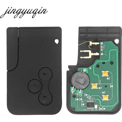 Jingyuqin 5pcs 3 BTNS 433MHZ ID46 PCF7947 Chip PCB Ultrasonic Remote Car Key For Renault Megane 2 Grand Scenic II Smart Card Key