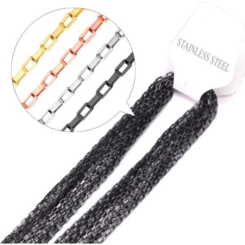 LUXUKISSKIDS 10pcs/lot 45cm-60cm Length 2mm crosschain stainless steel necklace fashion welding chain sweater chain lady jewelry