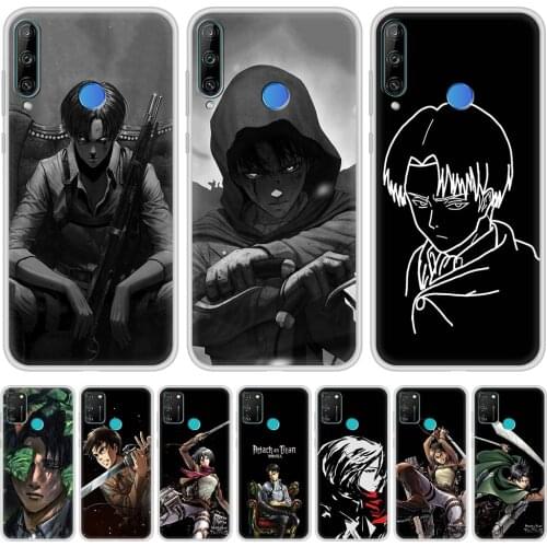 Attack On Titan Levi Ackerman Anime Phone Case For Honor 20 Lite 9X Pro 8X Play 9A 9S 8S 10 30 30i Soft Silicone Matte Cover