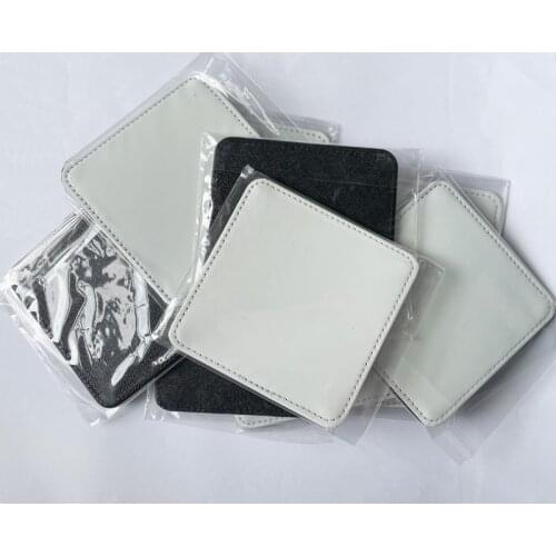Leather Coaster blank sublimation print Cup pad 10*10cm 50 pieces per lot