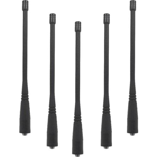 5Pcs Dual Band Sma-Female 17Cm Length Antenna for Baofeng Uv-5R Uv-82 Gt-3 Uv-9R Plus Walkie Talkie