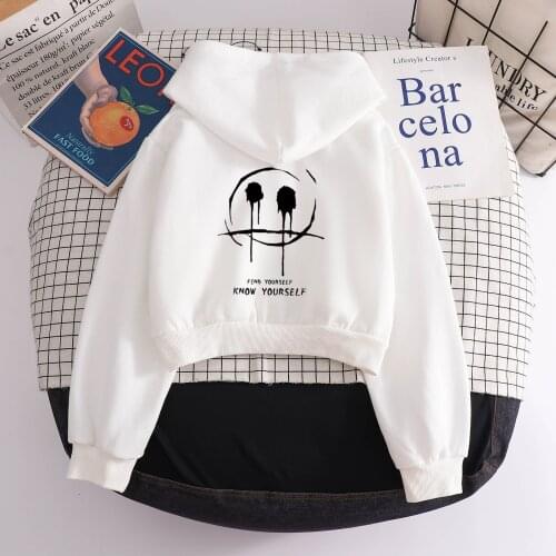 Cotton Zip Up Hoodie Female Crop Top Sweatshirt for Women Grunge Goth Clothes Oversized Harajuku Hoodies Streetwear with Pocket