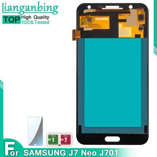 Copy OLED LCD For SAMSUNG Galaxy J7 J701 Neo J701 J701F J701M J701MT LCD Display Touch Screen Assembly Replacement High Quality
