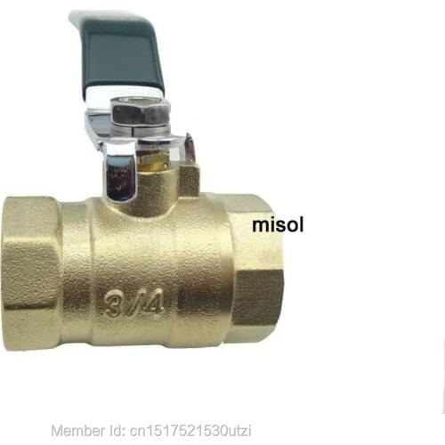 Brass ball valve, 3/4", 2 way DN20
