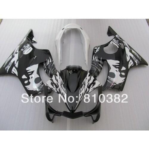 Best Fairing kit for CBR600 F4I 04 05 06 07 CBR600F4I 2004 2007 F4I CBR600 Beauty Face white black Fairings set HF47