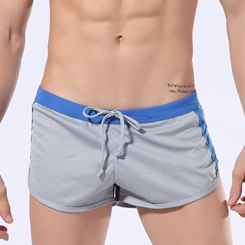 Men Boxer Shorts Mesh Breathable Bugle Pouch Casual Shorts Boxershorts Trunks Sleep Bottoms Summer Gym Sports Sweatpants