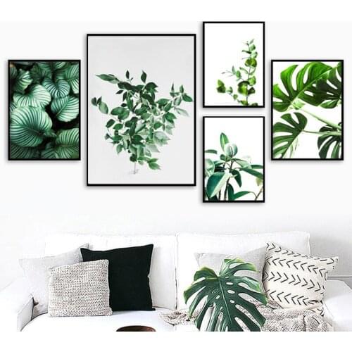 Wall Art Canvas Painting Mountain Foggy Forest Picture Nature Scenery Scandinavian Poster Nordic Decoration Landscape Print