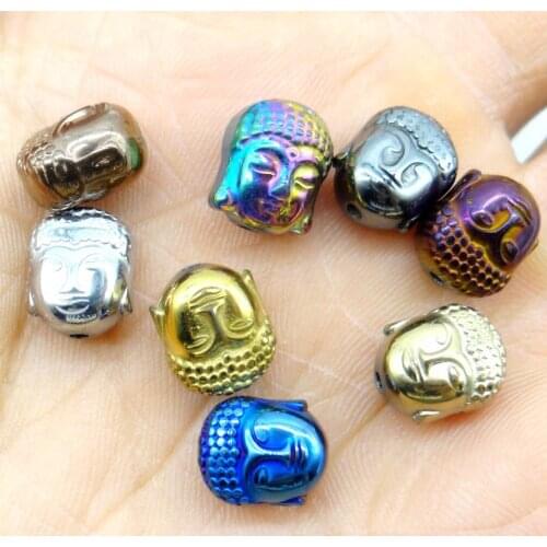 Natural Quartz crystal Electroplate Non-Magnetic Hematite Craft Loose beads pendant Jewelry making Necklace Accessories10PCS A6