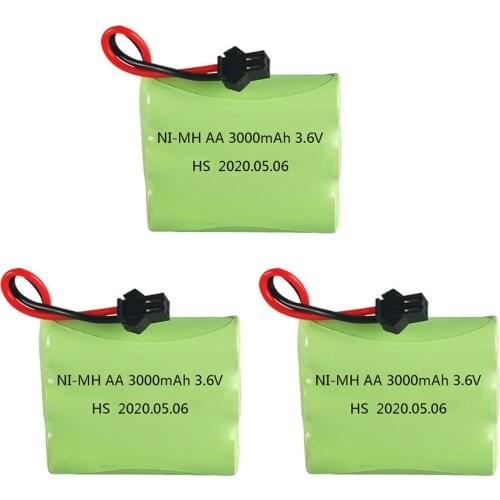 3.6V 3000mAh 2800mah 2400mah NI-MH Battery for rc car boat toys parts Electric toy security facilities electric toys AA battery