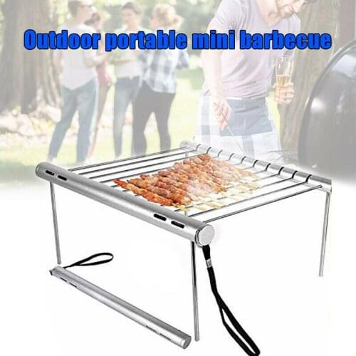 New Arrival Mini Pocket BBQ Grill Portable Stainless Steel BBQ Grill Folding BBQ Grill Barbecue Accessories For Home Outdoor Use