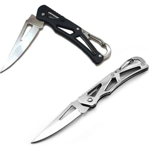 Full Stainless Steel Blade Shape Knife Outdoor Camping Self-Defense Emergency Survival Knife Tool Portable Size
