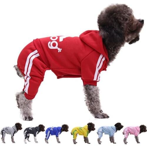 Dog clothes four-legged sweater buttoned pet clothes pet supplies cat clothes autumn and winter new style