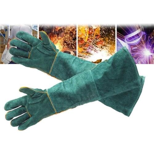 1Pair Electric Welding Gloves High Temperature Resistant Welders Long Gloves 60CM B1