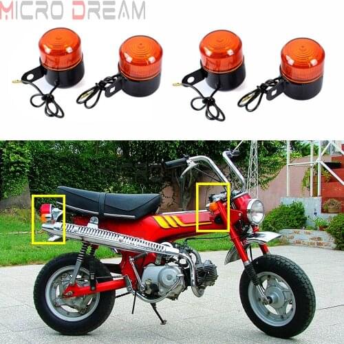 For Honda Dax Z50 ST50 ST70 CT70 Front Rear Turn Signal Light Indicator Blinker Tail Flasher Lamp for Harley Chopper Cafe Racer