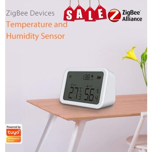 NEO Tuya Smart Zigbee Temperature And Humidity Sensor Detect Luminous Intensity Home Automation Work With Alexa Google Home