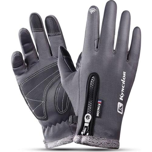 Windproof Gloves Men Winter Full Finger Plus velvet Gloves high quality fabric Anti-Skid Bicycle Gloves Hunting Gloves