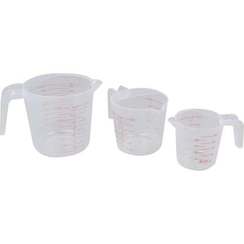 Quality 250/500/1000ML Plastic Measuring Cup Jug Pour Spout Surface Kitchen Tool Supplies Quality Cup With Graduated