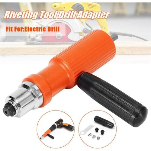 Riveting Tool Drill Adapter Upgraded Electric Rivet Nut Gun Cordless Riveter Adaptor For 2.0-4.8mm Riveter Guns Electric Drill