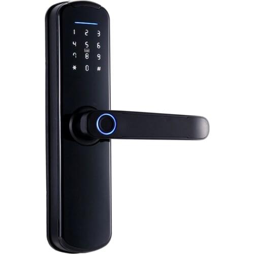 WAFU Tuya Fingerprint Lock Indoor Electronic Lock Smart Fingerprint Password Card Mechanical Key Touchscreen Keypad Door Lock