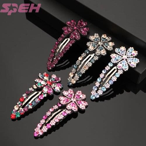 Bangs clip side clip BB clip top clip hair clip hair clip small Clip Flower Rhinestone headdress Korean adult hair jewelry