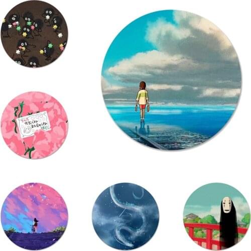58mm Japanese Anime Spirited Away Best Icons Pins Badge Decoration Brooches Metal Badges For Backpack Decoration
