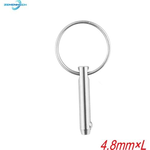 4.8mm Zemenmech 316 Stainless Steel Quick Release Ball Pin For Boat Bimini Top Deck Hinge Marine Boat Accessories Shipbuilding
