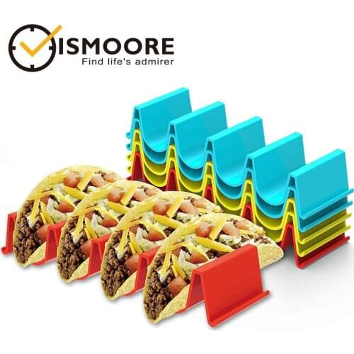 6pcs Taco Holders Wave Shape High quality PP Mexican Food Rack Pizza Tool Hot Dog Holder Stand Taco Rack Display Restaurant Tool