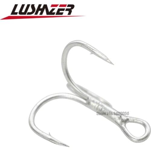 LUSHAZER 8pcs/lot Fishing hook configuration ST41 blood trough treble hooks 1 # 2 # 4 # 6 # 8 # 10 # anchors Hooks free shipping