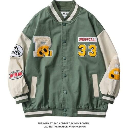 America Bomber Baseball Jacket Purple Embroidery Letter Female Men Jacket Women Harajuku Plus Size Streetwear Outerwear Goth