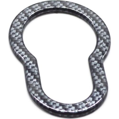 Car Carbon Fiber Warning Light Lamp Switch Cover Trim Decoration Frame Sticker for Benz Smart 2015-2020 Accessories