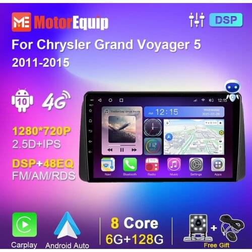 Car Multimedia Player For Chrysler Grand Voyager 5 2011 2012 2013 2014 2015 Audio Navigation GPS 2din IPS Screen Android 10 WiFi