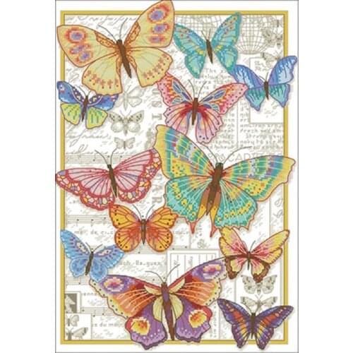 Butterfly Beauty patterns Counted Cross Stitch 11CT 14CT 18CT DIY Chinese Cross Stitch Kits Embroidery Needlework Sets