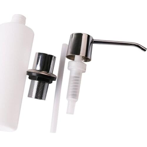 White Liquid Soap Dispenser Lotion Pump Cover Built in Kitchen Sink Countertop Cooking Tool Utensils Kitchen Accessories