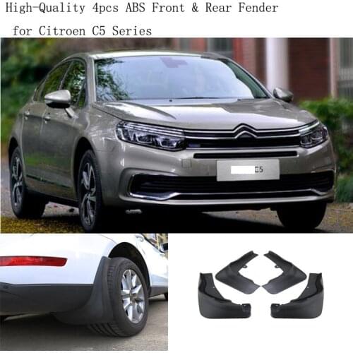 High-Quality 4pcs ABS Front & Rear Fender for Citroen C5 Series Car Mud Flaps Splash Guard Mudguard Mudflaps Accessories