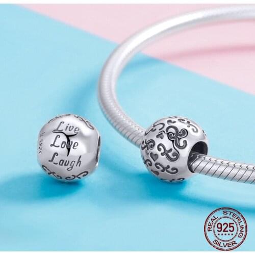 New authentic 925 sterling silver beautiful life charm bead fit original bangle bracelet & necklace pendant jewelry making