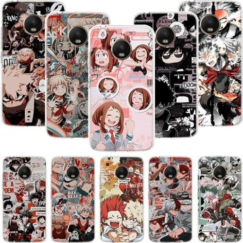 Anime My Hero Academia Phone Case For Motorola Moto G9 G8 G7 G6 G5 E6 E5 E4 Plus Play Power One Action Macro Coque Cover Capa