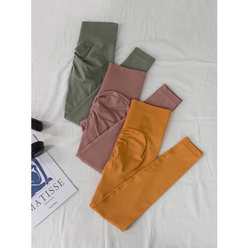 CHRLEISURE Seamless Women Leggings High Waist Peach Hips Gym Leggings Push Up Women Running Sports Stretch Fitness Pants