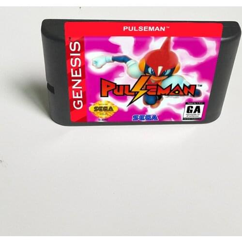 Pulseman - 16 Bit MD Game Card for Sega Megadrive Genesis Video Game Console Cartridge