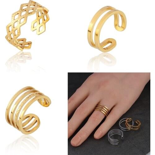 Stainless Steel Ring Opening Rings Geometric Rings for Women Rings Ring Jewelry For Women Accessories Rings For Girls