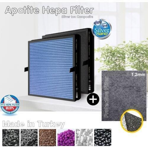 2 /Pcs Cado Air Cleaner Filter Compatible FL-C710 AP-C710S / AP-C700 serisi / AP-C500 Series + Protective