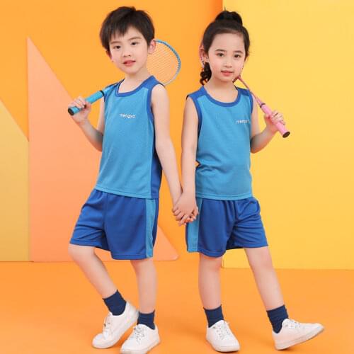 2-14 Yrs Kids Boys Girls Clothing Sets Summer Children Sport Short Sleeve T-shirts Tops & Shorts Pants Casual Quick-dry Outfits