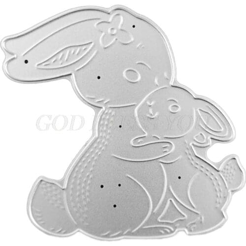 Rabbit Bunny Metal Cutting Dies Stencil Scrapbooking DIY Album Stamp Paper Card Embossing Decoration Craft Drop Shipping
