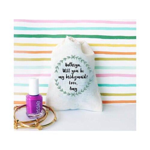 Custom Will You Be My Bridesmaid? wedding favor gift bags Bachelorette Hangover Survival Kit bridal shower party Candy pouches