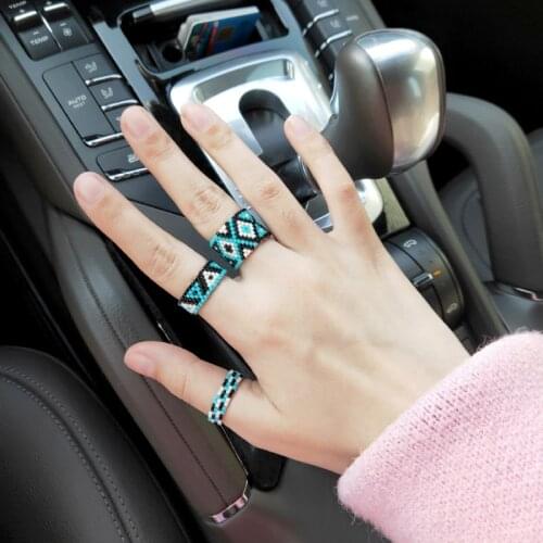 Miyuki Beaded Ring Set Geometric New Fashion Popular Accessories Woven Jewelry For Woman or Man Party Gifts Bohemia Dropshipping