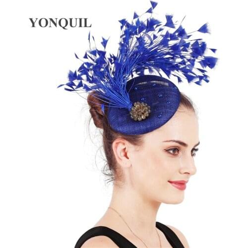 Formal Dress Beautiful Fascinators Headband Women Hat Elegant Ladies Wedding Party Church Headpiece With Flower Headwear Fedora